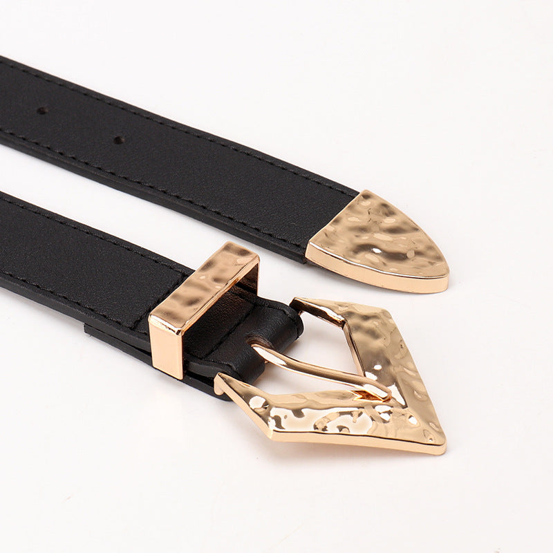 Women's Retro Simple Trendy Cool Alloy Buckle Belts