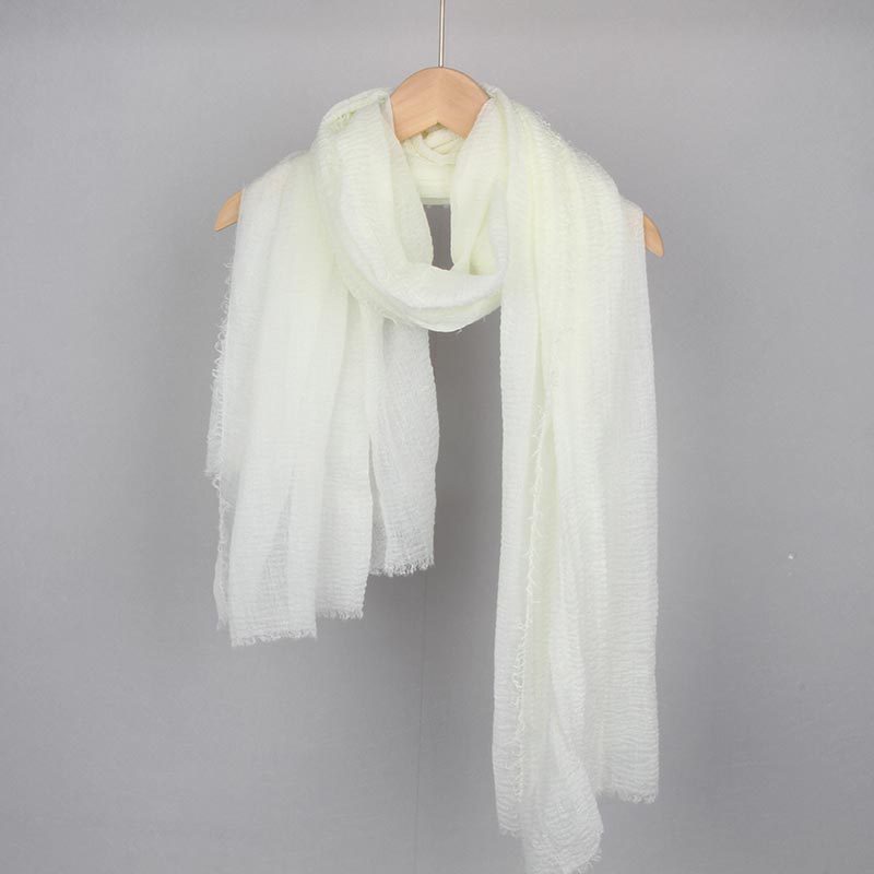 Women's Solid Color Cotton Linen Hair Towel Monochrome Scarfs