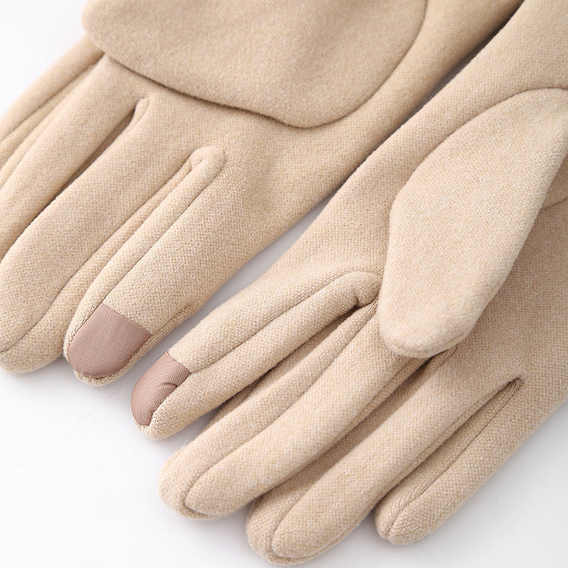 Women's Winter Warm Veet Plush Touch Screen Gloves