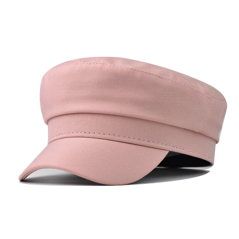 Women's Solid Color Beret Peaked Light Board Hats & Caps