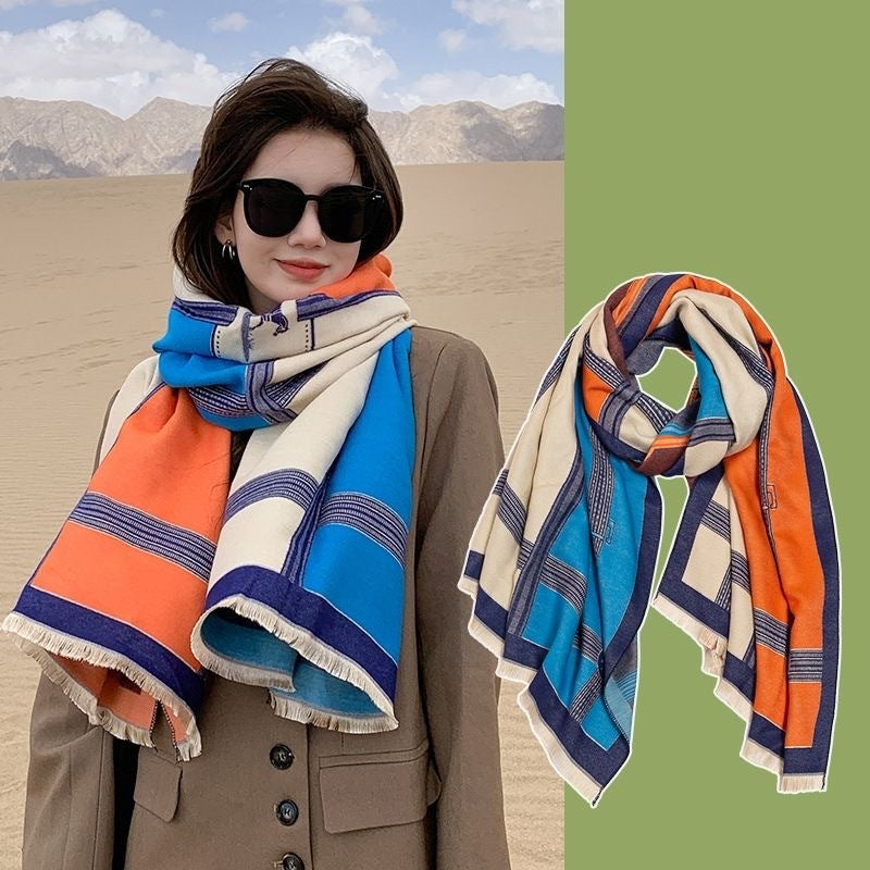 Women's Winter Korean Long Fashion Thick Shawl Scarfs