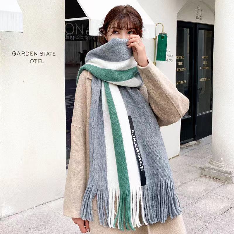 Women's Winter Korean Style Versatile Cute Thickening Couple Scarfs