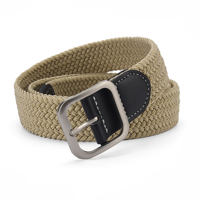 Women's & Men's Pin Buckle Woven Elastic Casual Canvas Belts