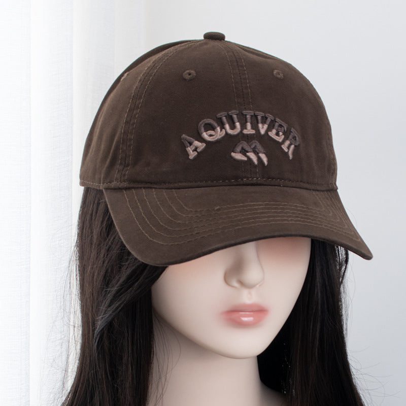 Women's & Men's Style Three-dimensional Letter Embroidery Soft Top Baseball Hats & Caps