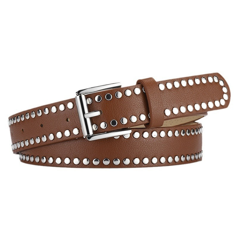 Women's & Men's Punk Rivet Pin Buckle High-grade Hip Belts