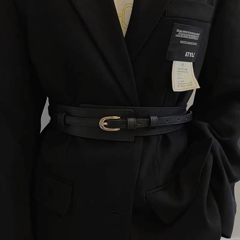 Women's Seal Business Suit Dress Sweater Coat Belts