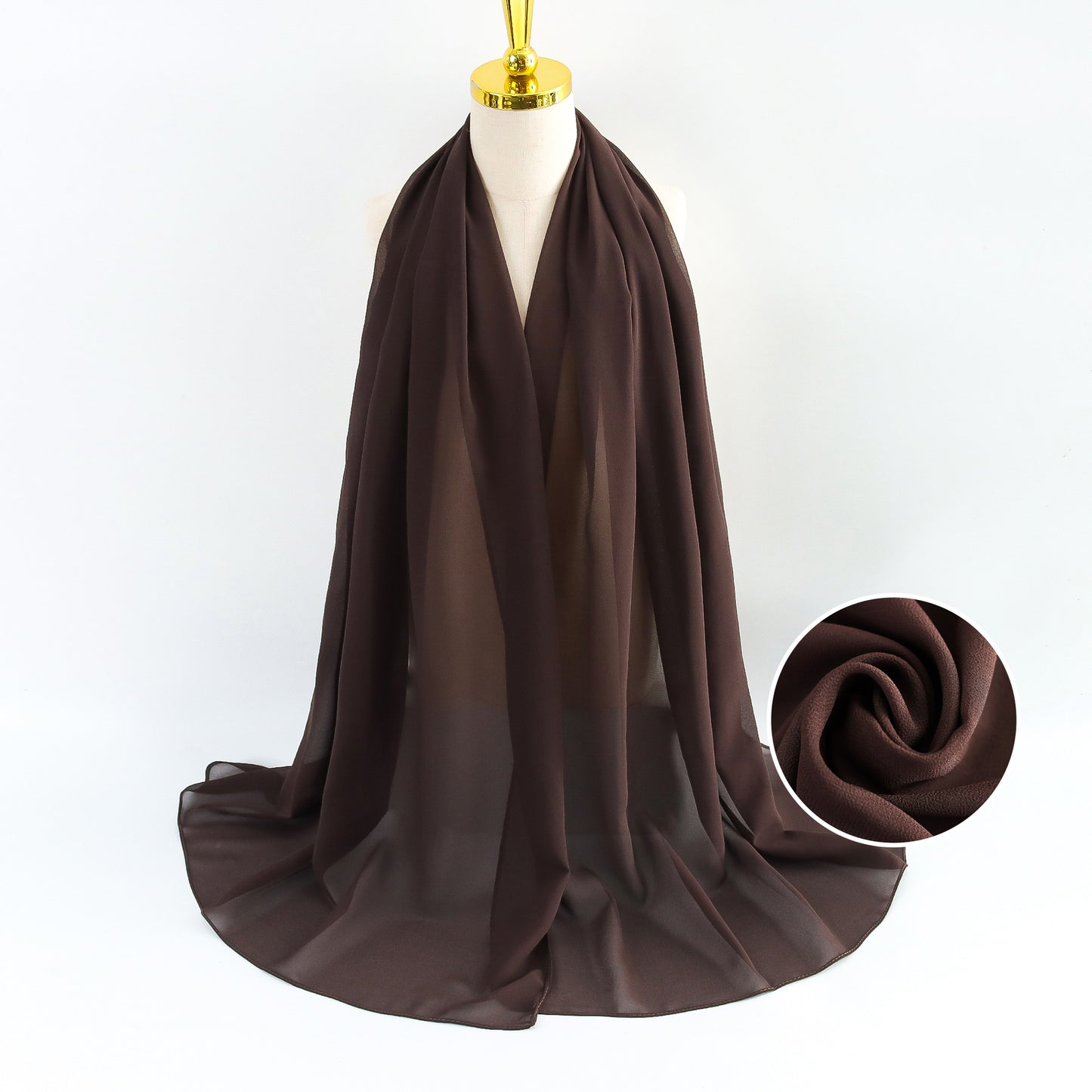 Women's Pearl Chiffon Solid Color Bubble Bag Scarfs