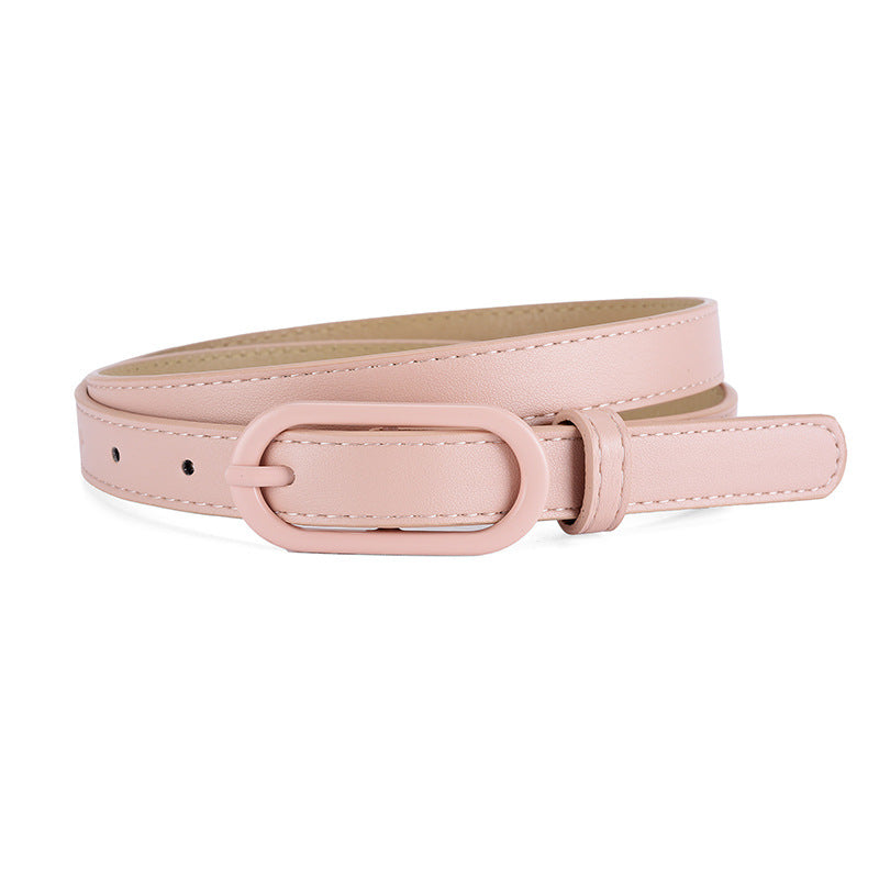 Women's Macaron Color Matching Pin Buckle Dress Belts