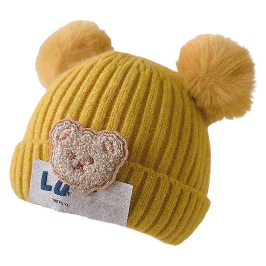 Winter Korean Style Boys Plush Bonnet Kids' Headwear