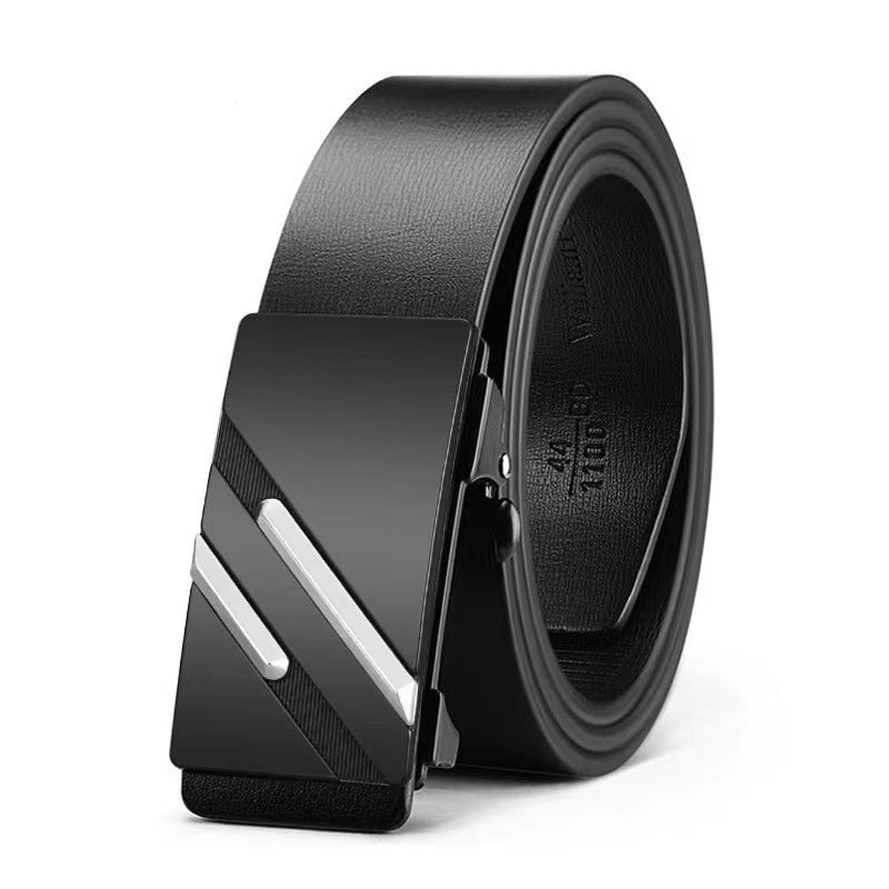 Men's Toothless Inner Wear Letters Automatic Buckle Belts