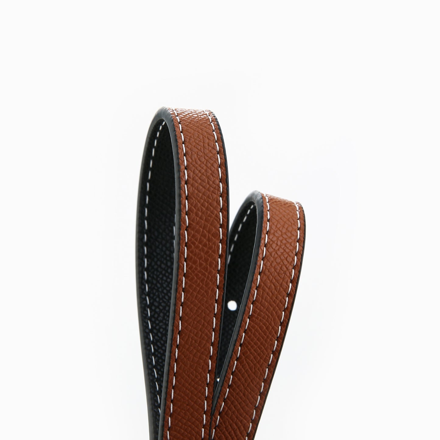 Women's Genuine Leather Letter Two-tone Double-sided Alloy Belts