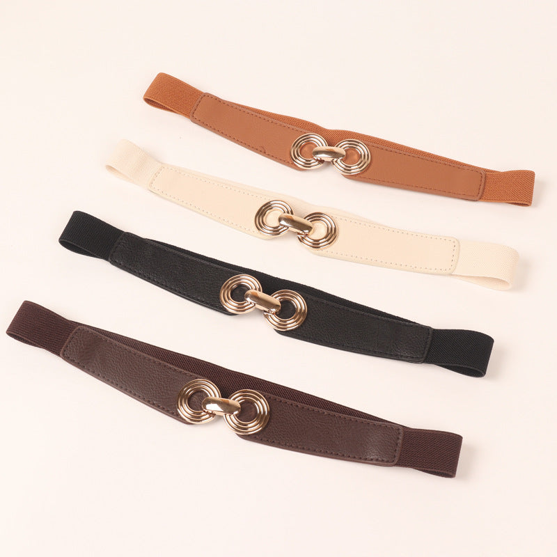 Women's Dress High-grade Summer Elastic Decoration Simple Thin Waist Girdle Belts