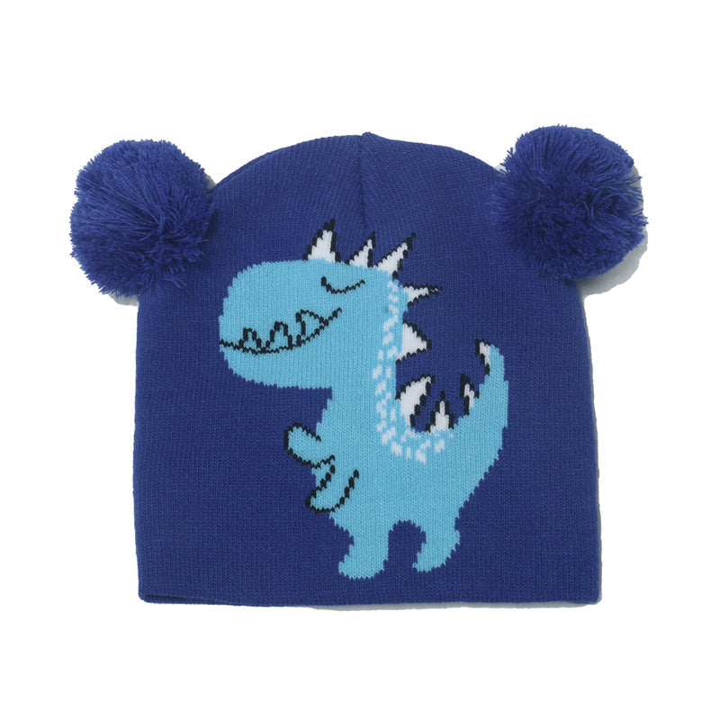 Children's Style Hat Knitted Woolen Boys Sleeve Kids' Headwear