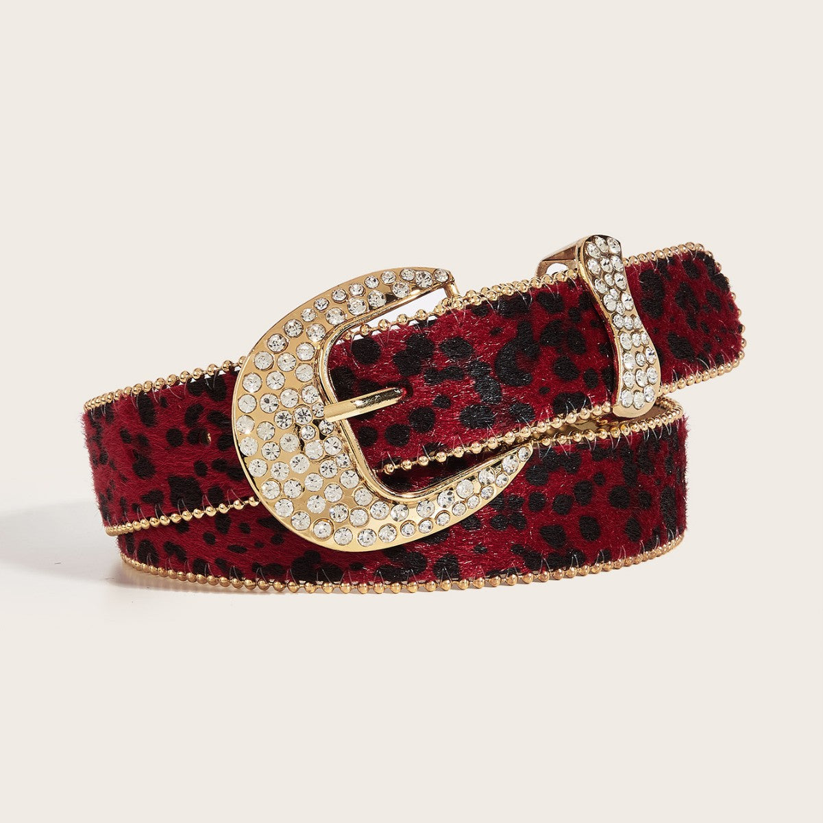 Women's Print Rhinestone Buckle American Retro Decoration Belts