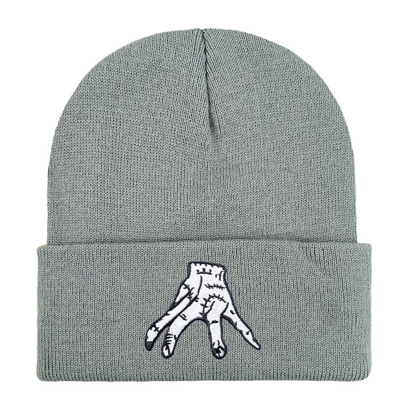 Women's & Men's Wednesday Embroidery Knitted Hat Warm Pullover Hats & Caps