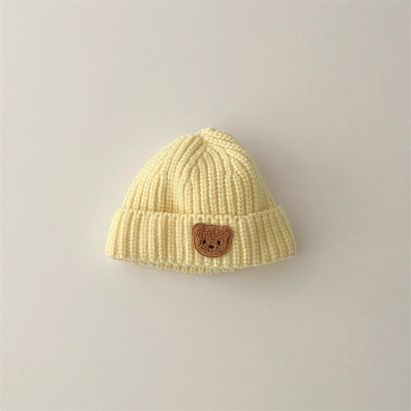 Hat Cute Bear Knitted Warm Pullover Kids' Headwear