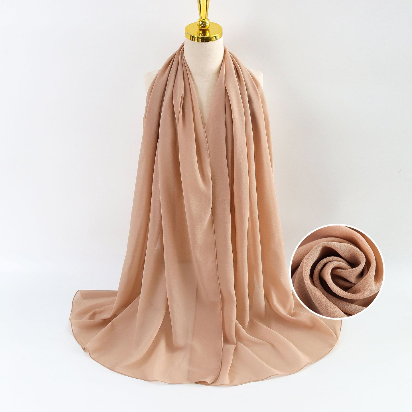 Women's Pearl Chiffon Solid Color Bubble Bag Scarfs