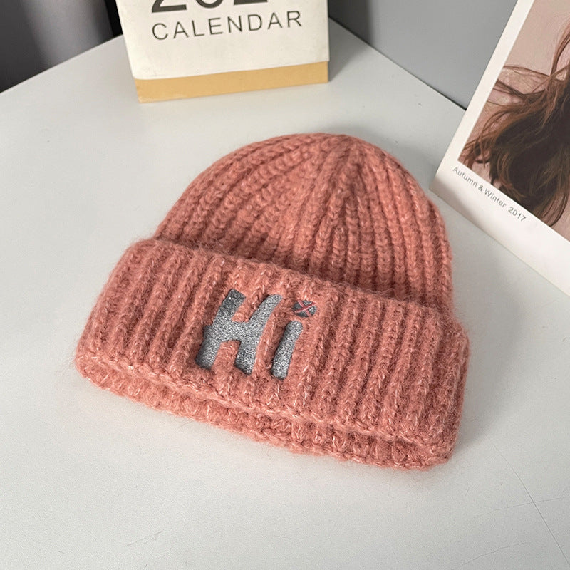 Women's Thick Warm Earflaps Sleeve Cute Knitted Hats & Caps