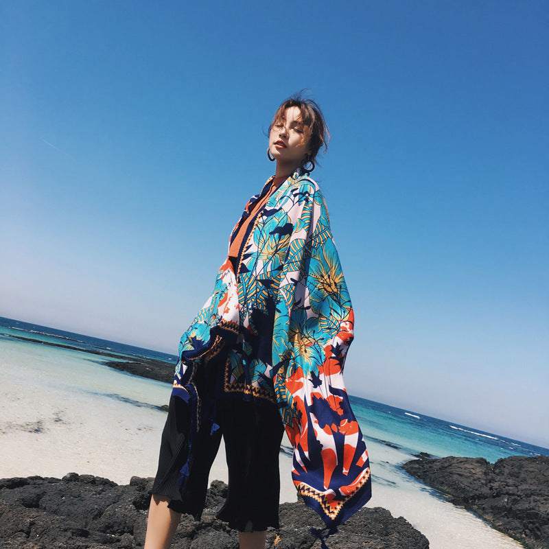 Ethnic Print Travel Outdoor Shawl Air-conditioned Scarfs