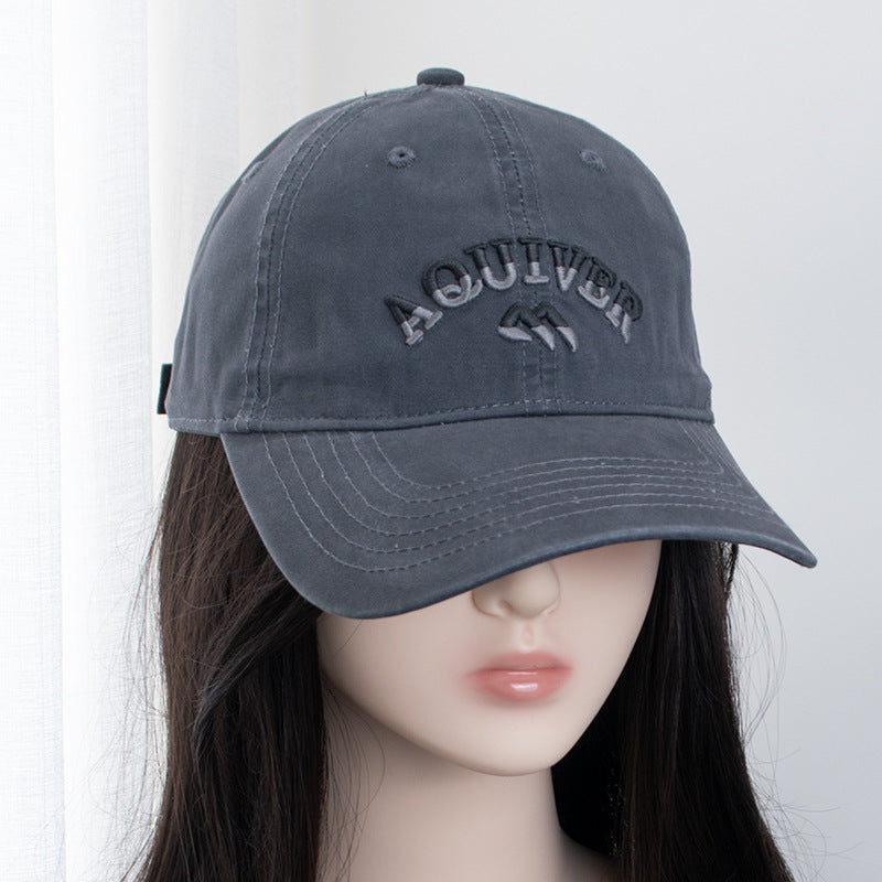 Women's & Men's Style Three-dimensional Letter Embroidery Soft Top Baseball Hats & Caps