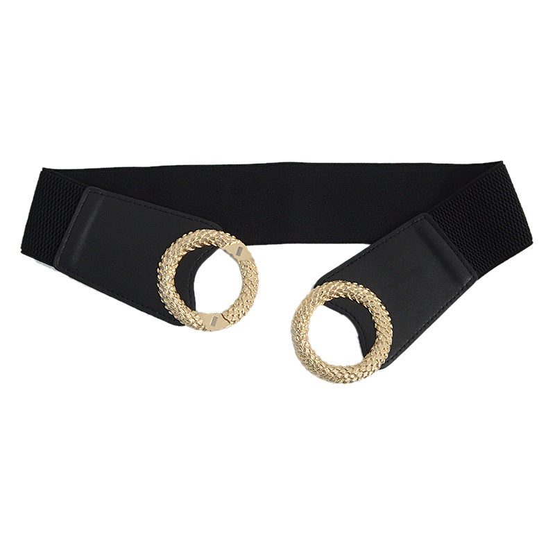 Women's Cinched Waist Elastic Seal With Skirt Belts