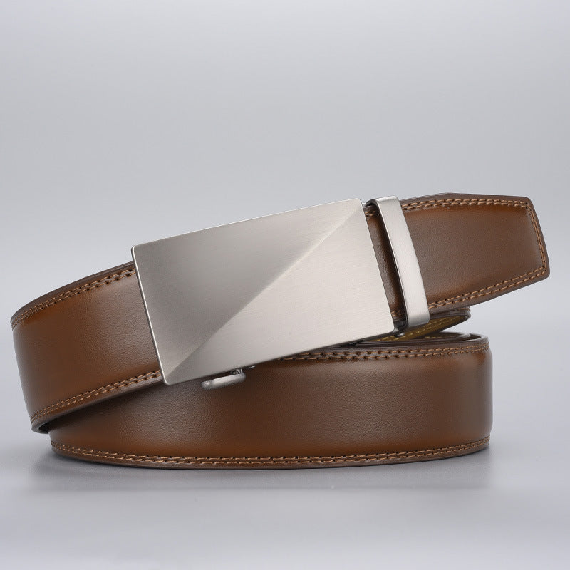 Men's Leisure Automatic Buckle Second Floor Cowhide Belts