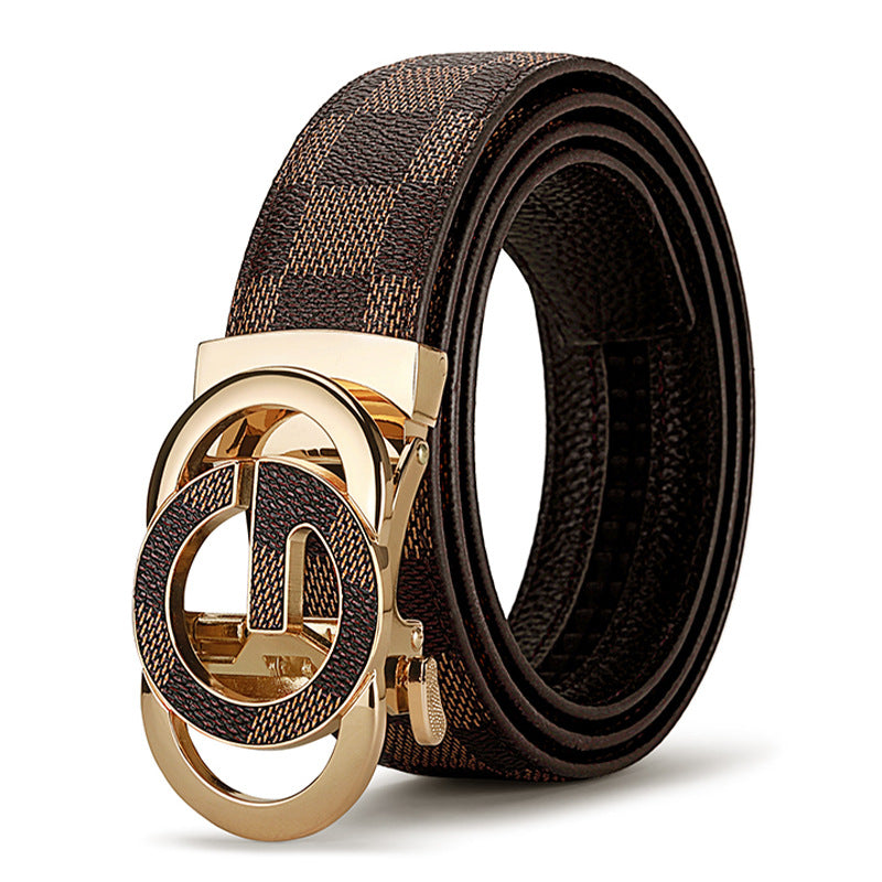 Men's Cowhide Automatic Buckle Gift Enterprise Leather Belts