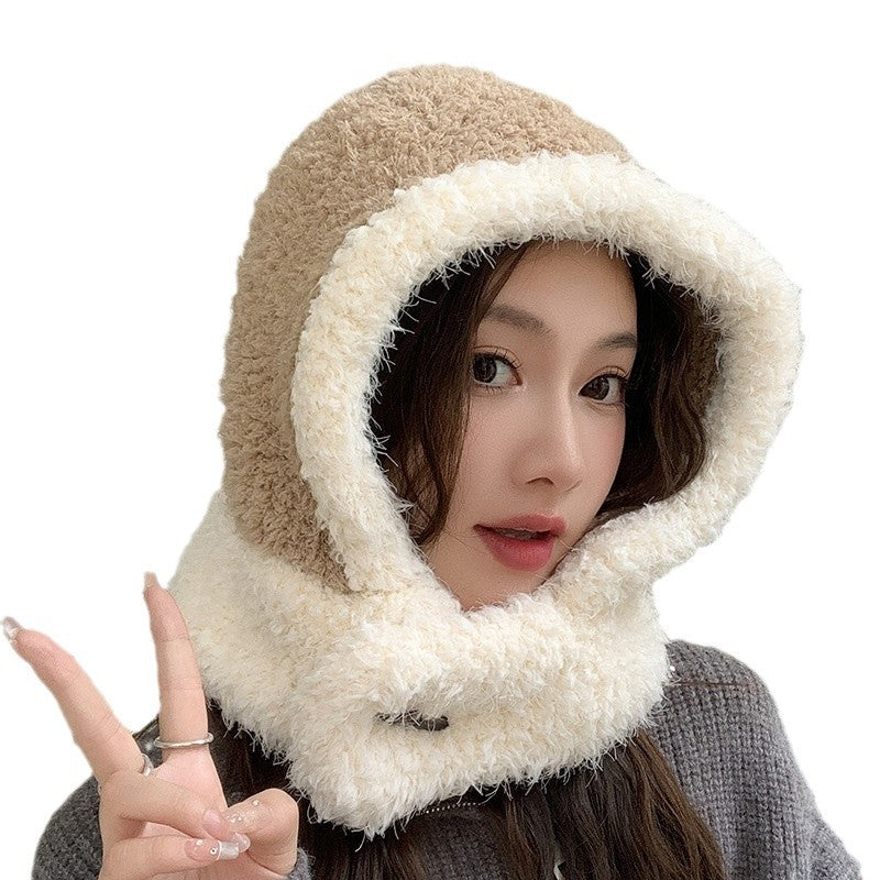 Women's Suit Cute Windproof Neck Ear Protection Warm Hats & Caps