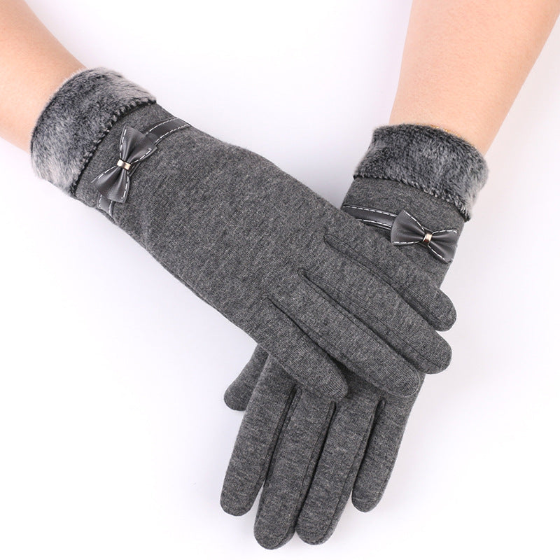 Women's Fleece-lined Warm Veet Riding Winter Snow Gloves