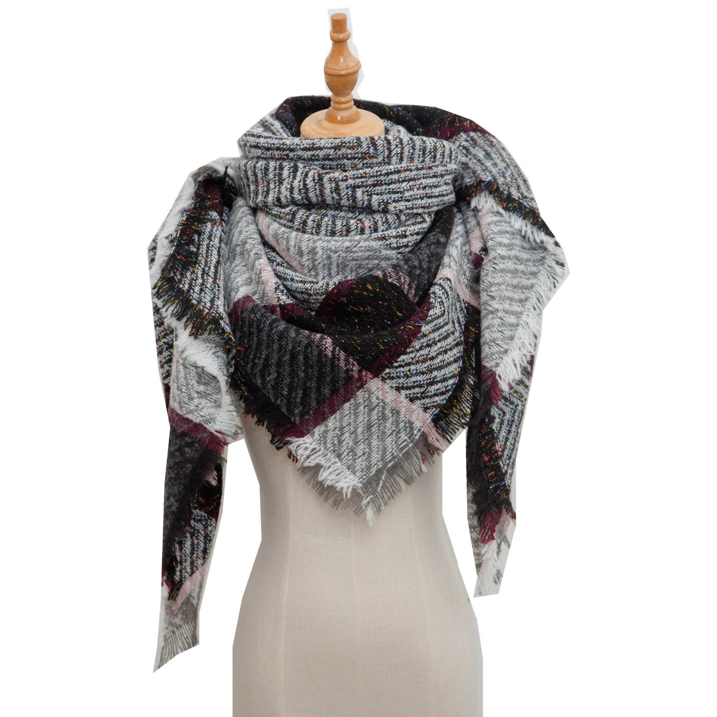 Versatile Source Shawl Large Plaid Triangle Scarfs