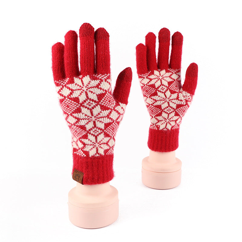 Zodiac Anniversary Year Red Winter Warm Gloves