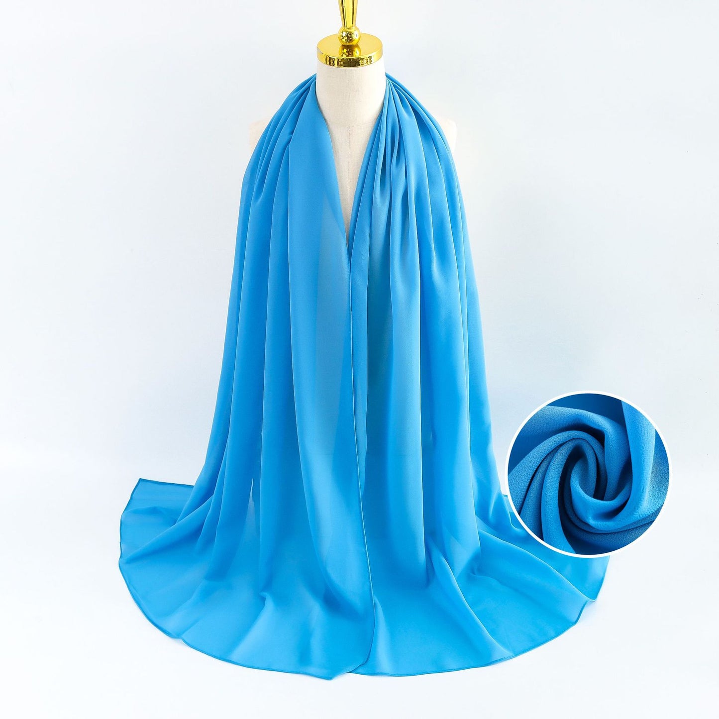 Women's Pearl Chiffon Solid Color Bubble Bag Scarfs