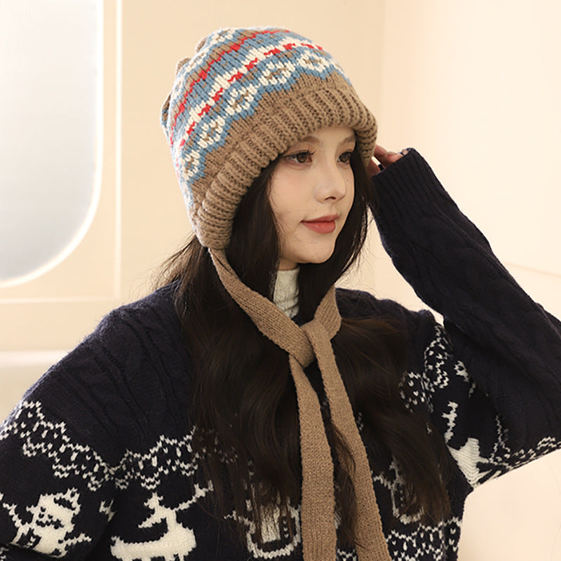 Women's Winter Bag Warm Plush Pile Style Hats & Caps