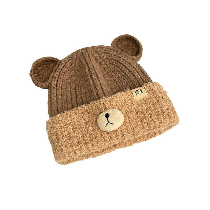 Women's Thick Warm Earflaps Sleeve Cute Knitted Hats & Caps