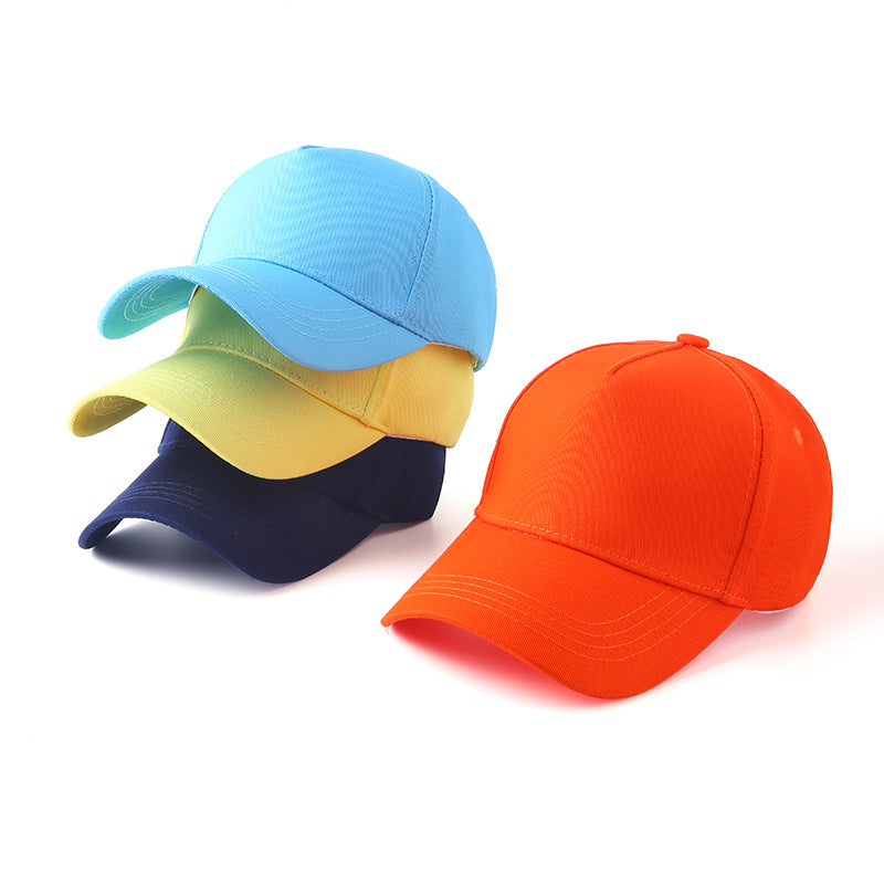 Children's Solid Color Baseball Custom Embroidery Printing Kids' Headwear