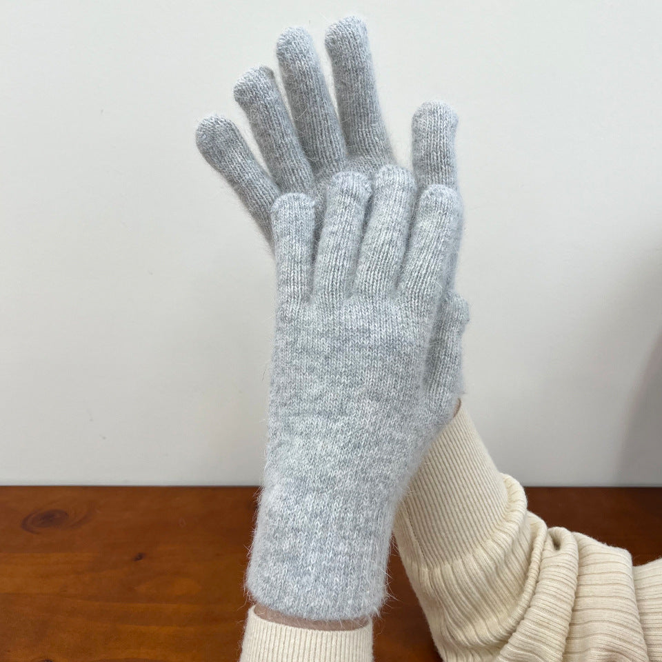 Women's Style Angora Winter Cold Protection Thickening Gloves