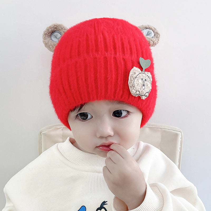 Hat Warm Cute Boy Korean Princess Kids' Headwear