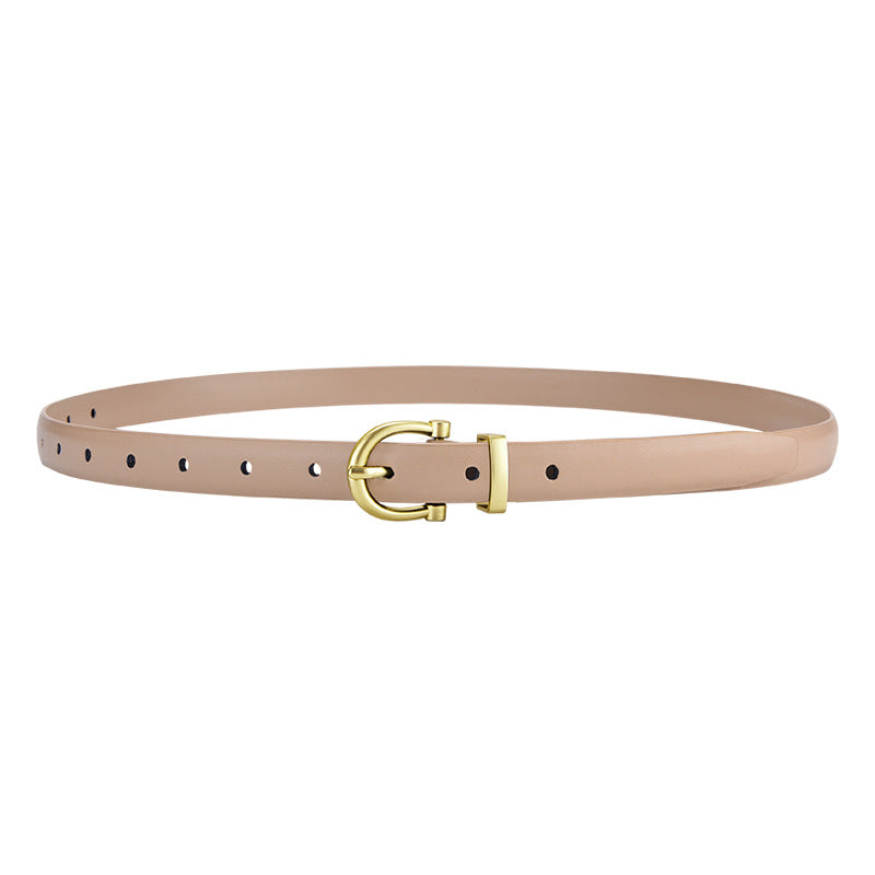 Women's Retro Simple Thin For Female Korean Style Cutting Edge Belts