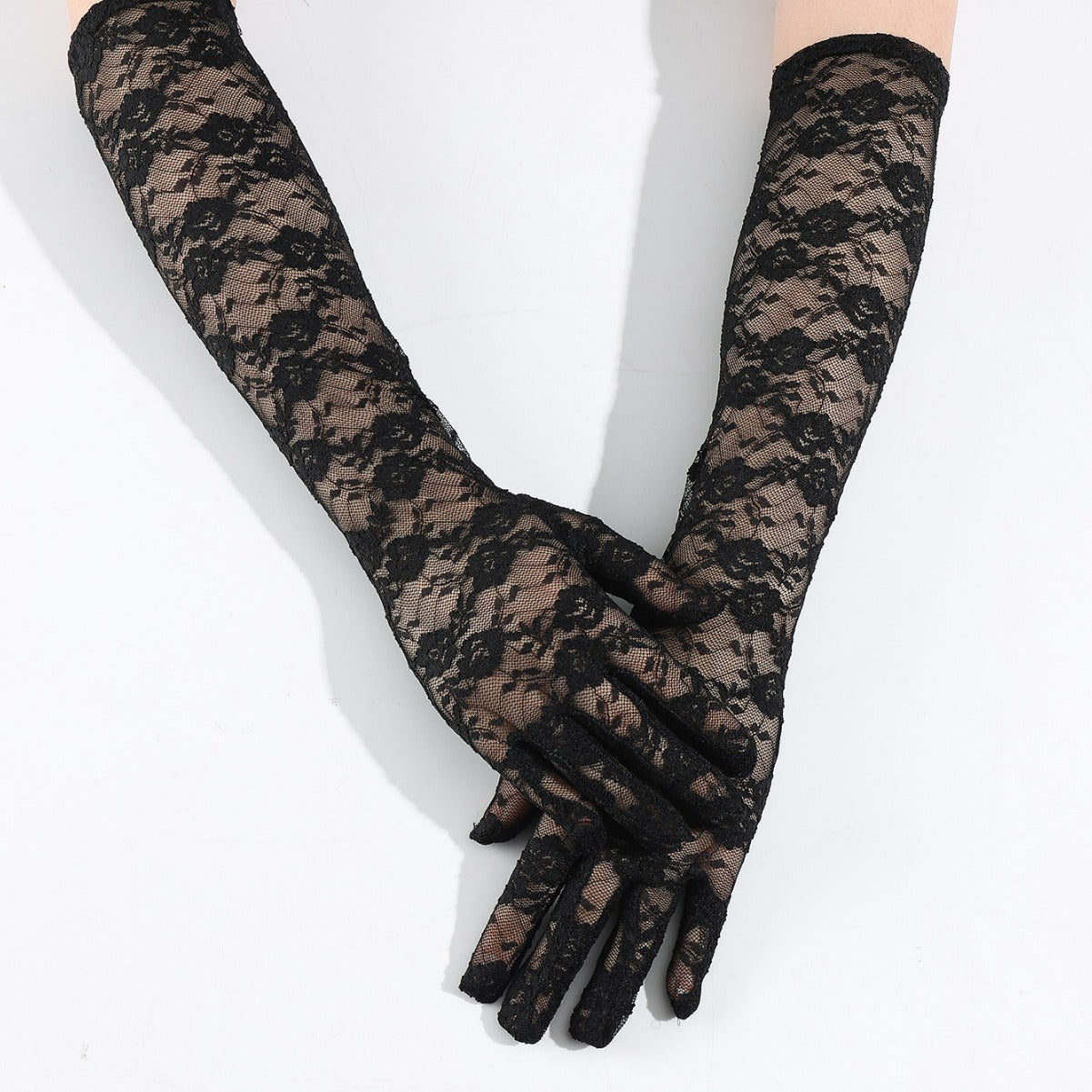 Women's Lace Little Flower Thin Full Finger Gloves