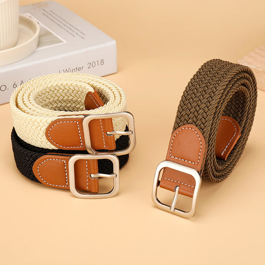 Lazy Canvas Woven Unisex Casual Trendy Belts