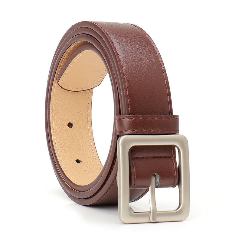 Women's Buckle Leather Korean Style Dress Decoration Belts