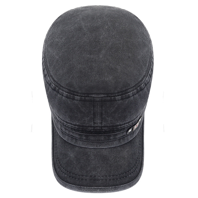 Men's Hat Distressed Cotton Cloth Flat-top Peaked Outdoor Hats & Caps