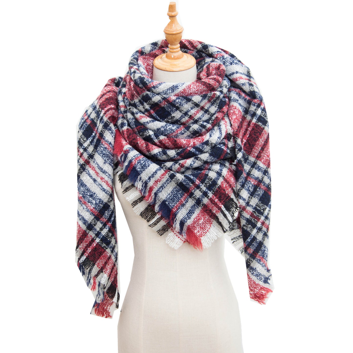 Versatile Source Shawl Large Plaid Triangle Scarfs