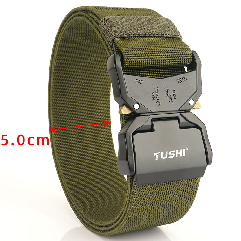 Men's Outdoor Tactics Nylon Waistband Elastic Pant Belts