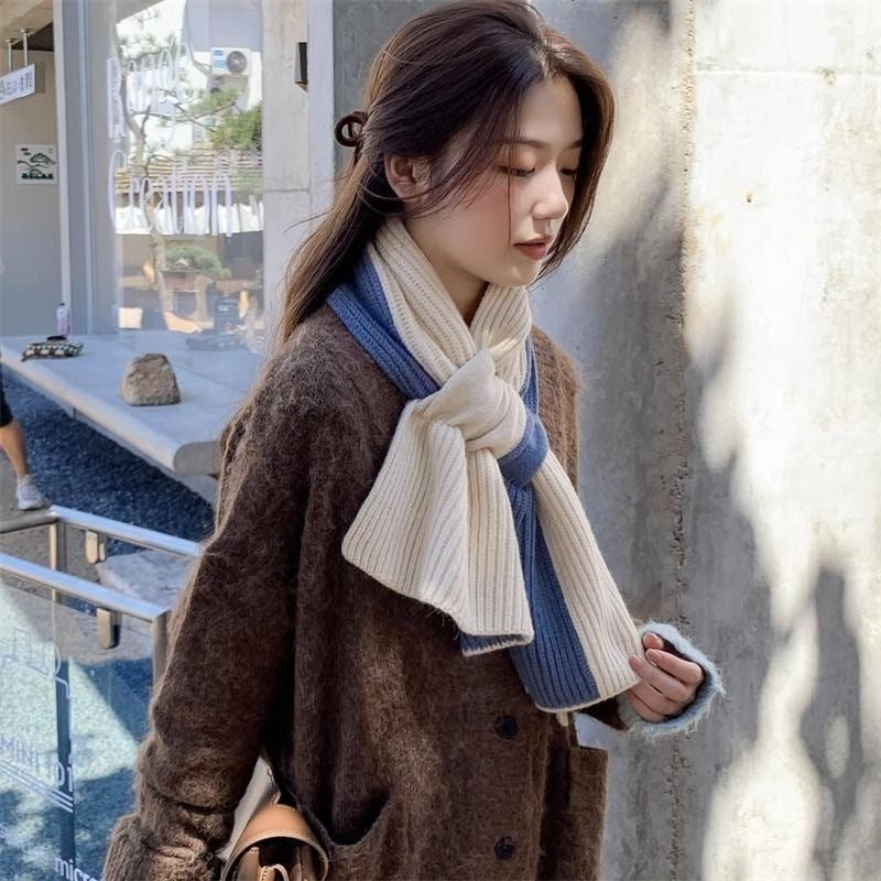 Women's Knitted Korean Style Winter Warm Lazy Scarfs