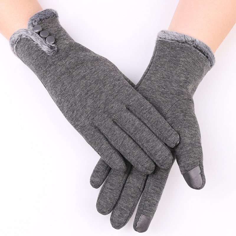 Women's Fleece-lined Warm Veet Riding Winter Snow Gloves