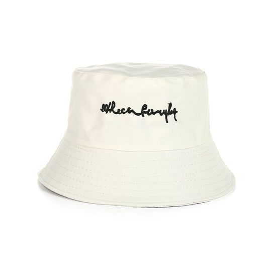 Women's Double Sided Embroidery English Bucket Outdoor Hats & Caps