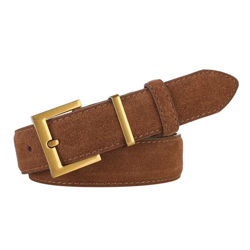 Women's Cowhide Leather Versatile Pin Buckle Decoration Belts