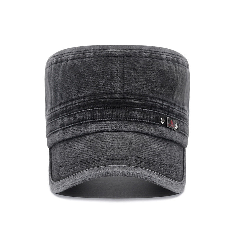 Men's Hat Distressed Cotton Cloth Flat-top Peaked Outdoor Hats & Caps