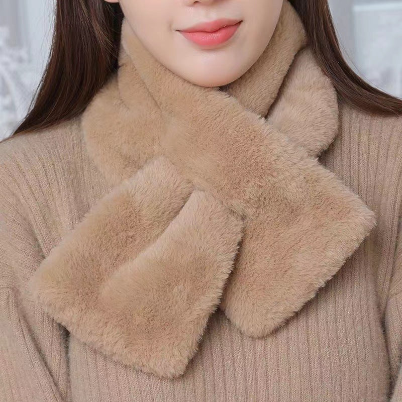 Women's For Imitate Rex Rabbit Fur Thick Scarfs